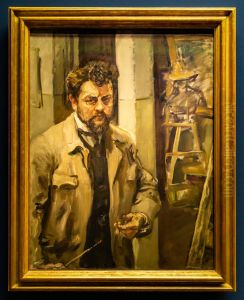 Selbstbildnis im Atelier by Max Slevogt