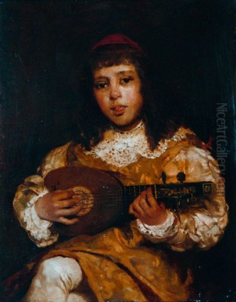Paggetto con mandolino - view 1