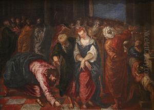 Jesus Christ and the woman taken in adultery by El Greco