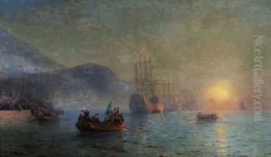 Colon Sortint de Palos by Ivan Aivazovsky