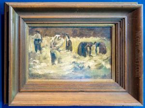 Getreideernte by Max Liebermann