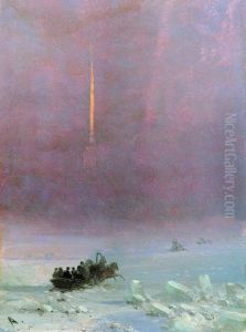 <<Peterburg. Pereprava cerez Nevu.>>