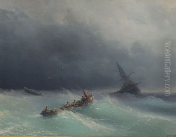 Storm at sea - view 1