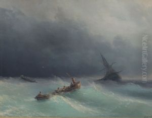 Storm at sea by Ivan Aivazovsky