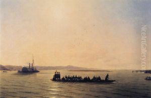 Alexander II Crossing the Danube by Ivan Aivazovsky