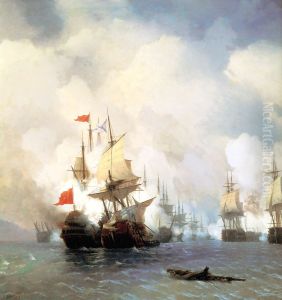 Battle of Chios on 24 June, 1770