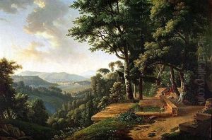 Jean-Jacques Rousseau dans le parc de Rochecardon