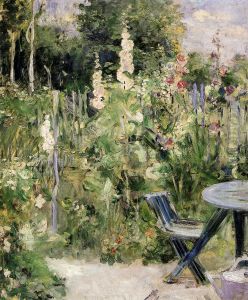 Roses Tremieres by Berthe Morisot