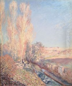 Ete de la Saint-Martin, environ de Moret-sur-Loing by Alfred Sisley