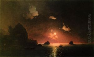 Gurzuf at night by Ivan Aivazovsky