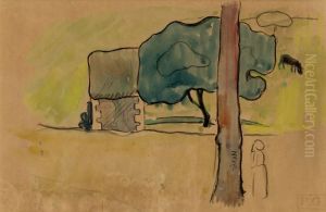 Breton Landscape by Paul Gauguin