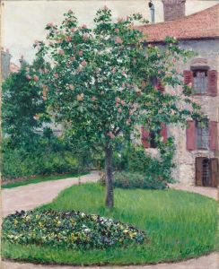 Le pommier fleuri (arbre en fleurs) by Gustave Caillebotte