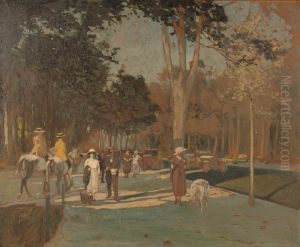 Fin de journee aux Acacias by Amedee-Julien Marcel-Clement