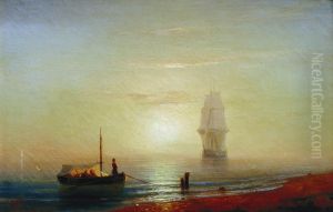 Sunset at the Sea by Ivan Aivazovsky