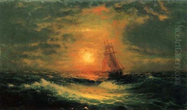 Sunset at Sea - view 1