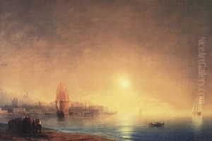 <<Utro na beregu zaliva.>> by Ivan Aivazovsky