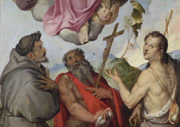 Saint Jean Baptiste, saint Jerome et saint Francois - view 1