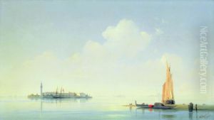 <<Venecianskaa laguna. Vid na ostrov San-Dzordzio.>> by Ivan Aivazovsky