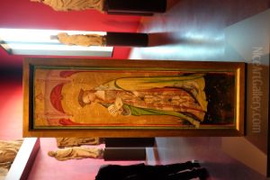 St Odilia from St Walburgis Church in Soest, wing of a tabernacle by Conrad von Soest