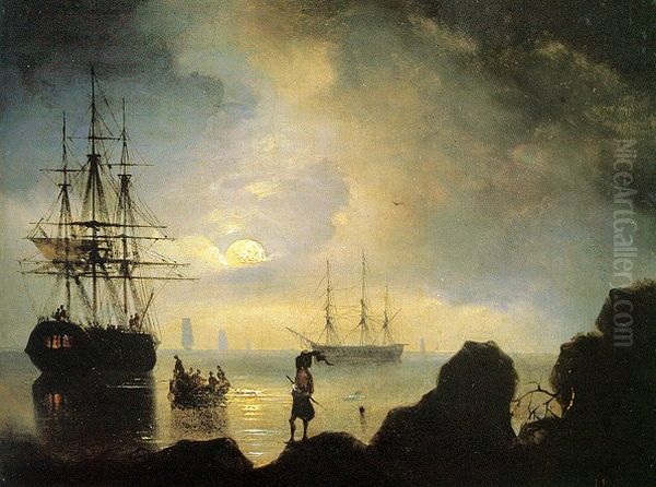 Fishermen on the shore - view 1