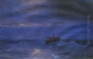 <<Kavkazskie gory s mora>> by Ivan Aivazovsky