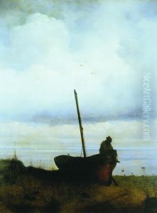 View to the sea coast near St. Petersburg by Ivan Aivazovsky