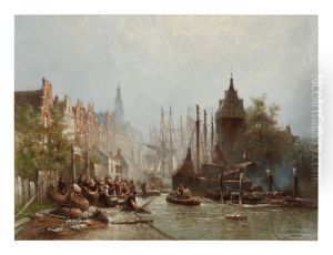 BUSY FISHERFOLK by unknown