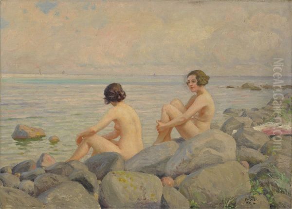 Bathing On The Rocks - view 1