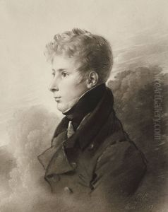 Portrait du general Auguste Bertin de Vaux, a l'age de 18 ans by Anne-Louis Girodet de Roucy-Triosson