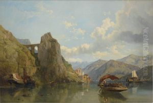 Near Loggio, on the Lake of Lugano by George Clarkson Stanfield