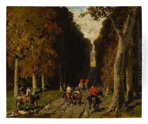CHASSE DANS L'ALLEE VERS LA CROIX - view 1