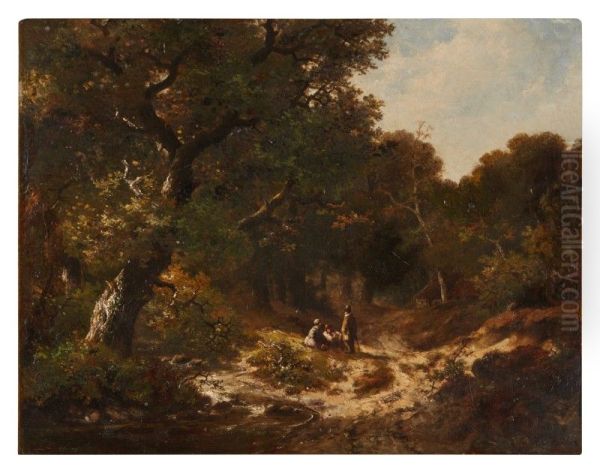 FIGURES ON A FOREST PATH - view 1