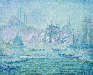 View of the Golden Horn in Constantinople. by Paul Signac