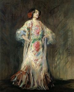 Portrait of a dancer Antonia Merce called "La Argentina". by Max Slevogt