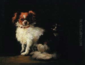 Dog and cat. by Diego Rodriguez de Silva y Velazquez