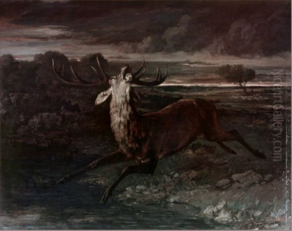 Le Cerf a l'eau, chasse a courreorLe Cerf force - view 1
