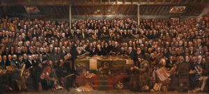 The First General Assembly of the Free Church of Scotland (after David Octavius Hill) by Amelia Robertson Hill