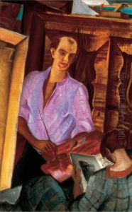 Me and My Wife (Self-portrait) by Gyula Derkovits