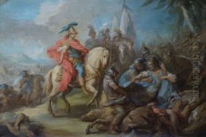 Porus Defeated by Alexander by Charles-Andre van Loo