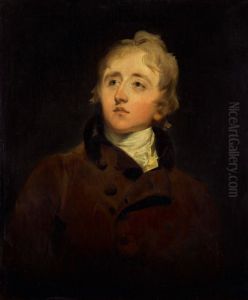 PORTRAIT OF HON. EDWARD SPENCER (1779-1823), HALF-LENGTH, WEARING A BROWN COAT WITH A BLACK COLLAR, YELLOW VEST AND WHITE STOCK by unknown