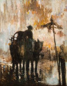 Death on a Waggon by Lajos Gulacsy