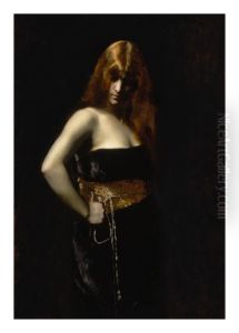 PORTRAIT OF A WOMAN WITH RED HAIR by unknown