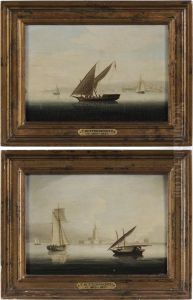 Pair Harbor Scenes by Thomas Buttersworth