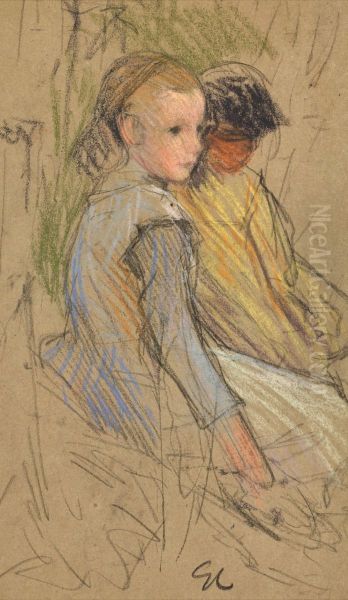 STUDY OF TWO GIRLS - view 1