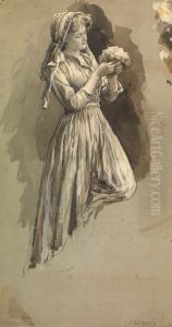 STUDY FOR THE PRIMROSE GATHERERS by unknown