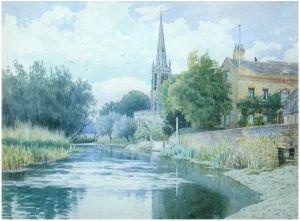 All Saints' church and The Waits, St Ives, Huntingdon by William Fraser Garden