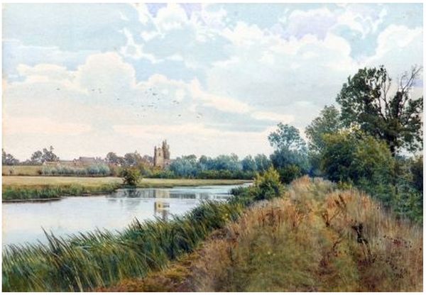 River Scene with Distant Village , 1896 - view 1