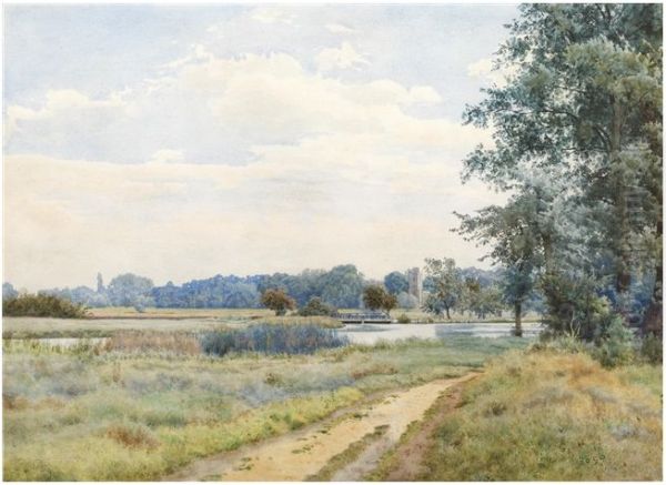 The river Ouse at Hemingford Grey, Cambridgeshire , 1890 - view 1