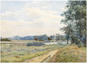 The river Ouse at Hemingford Grey, Cambridgeshire , 1890 The river Ouse at Hemingford Grey, Cambridgeshire , 1890
