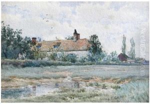 Old farmhouse, near Bedford , 1895 by William Fraser Garden